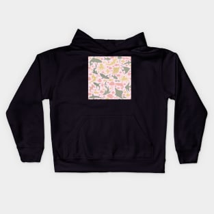 Fish in the pink sea Kids Hoodie